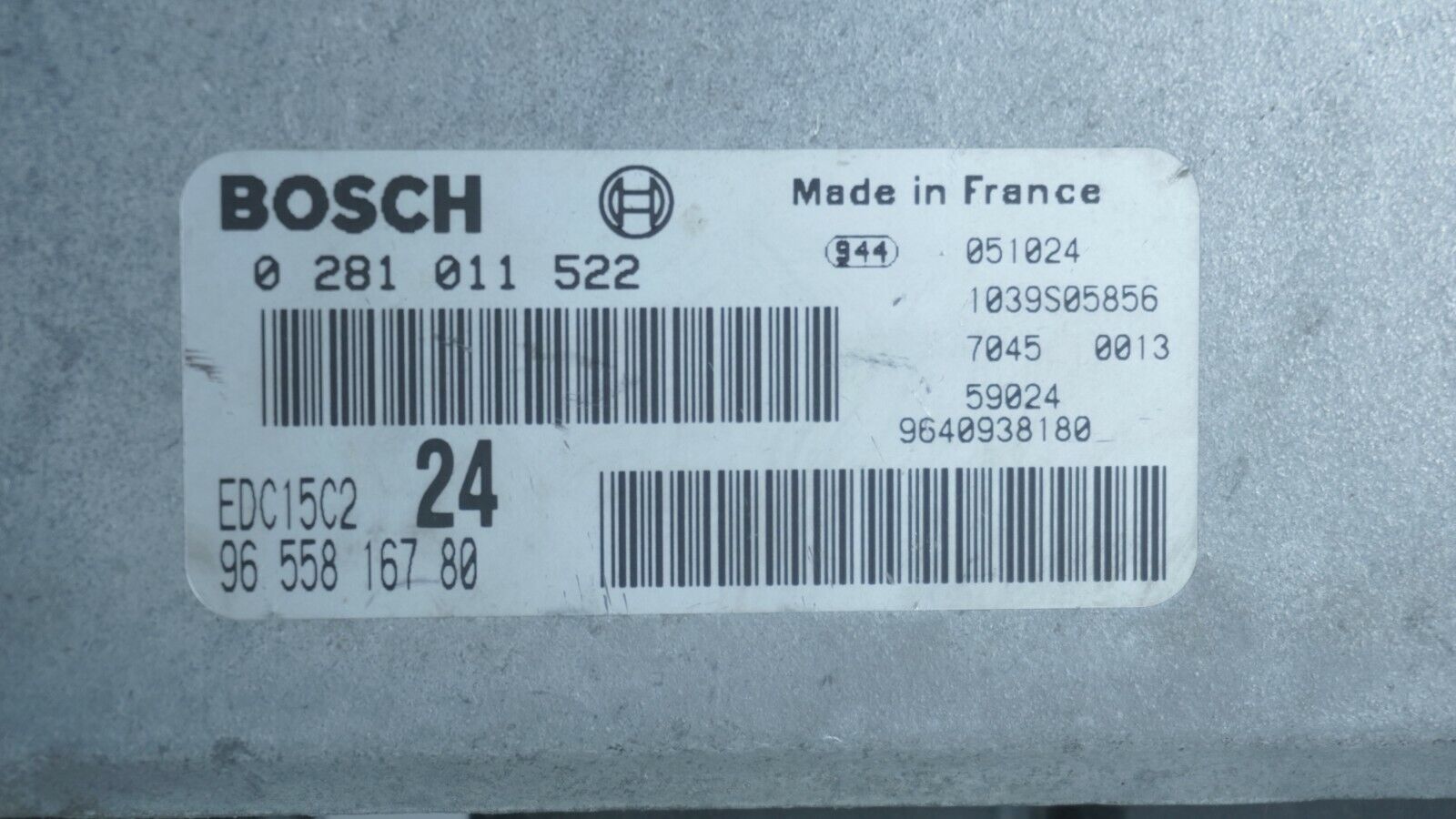 ECU CITROEN 0281011522 9655816780 0 281 011 522 9640938180 EDC15C2 24 - Imagen 3