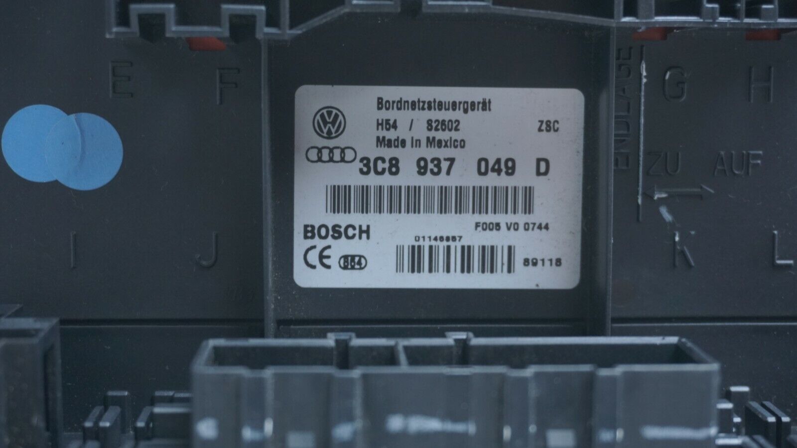 CENTRALITA MODULO CONFORT VW SEAT SKODA 3C8937049D F005V00744 H54 / S2602 - Imagen 3