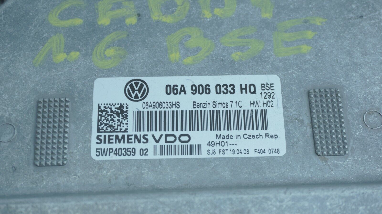 ECU VW 06A906033HQ 06A 906 033 HQ 06A906033HS 5WP4035902 5WP40359 02 SIMOS 7.1C - Imagen 3