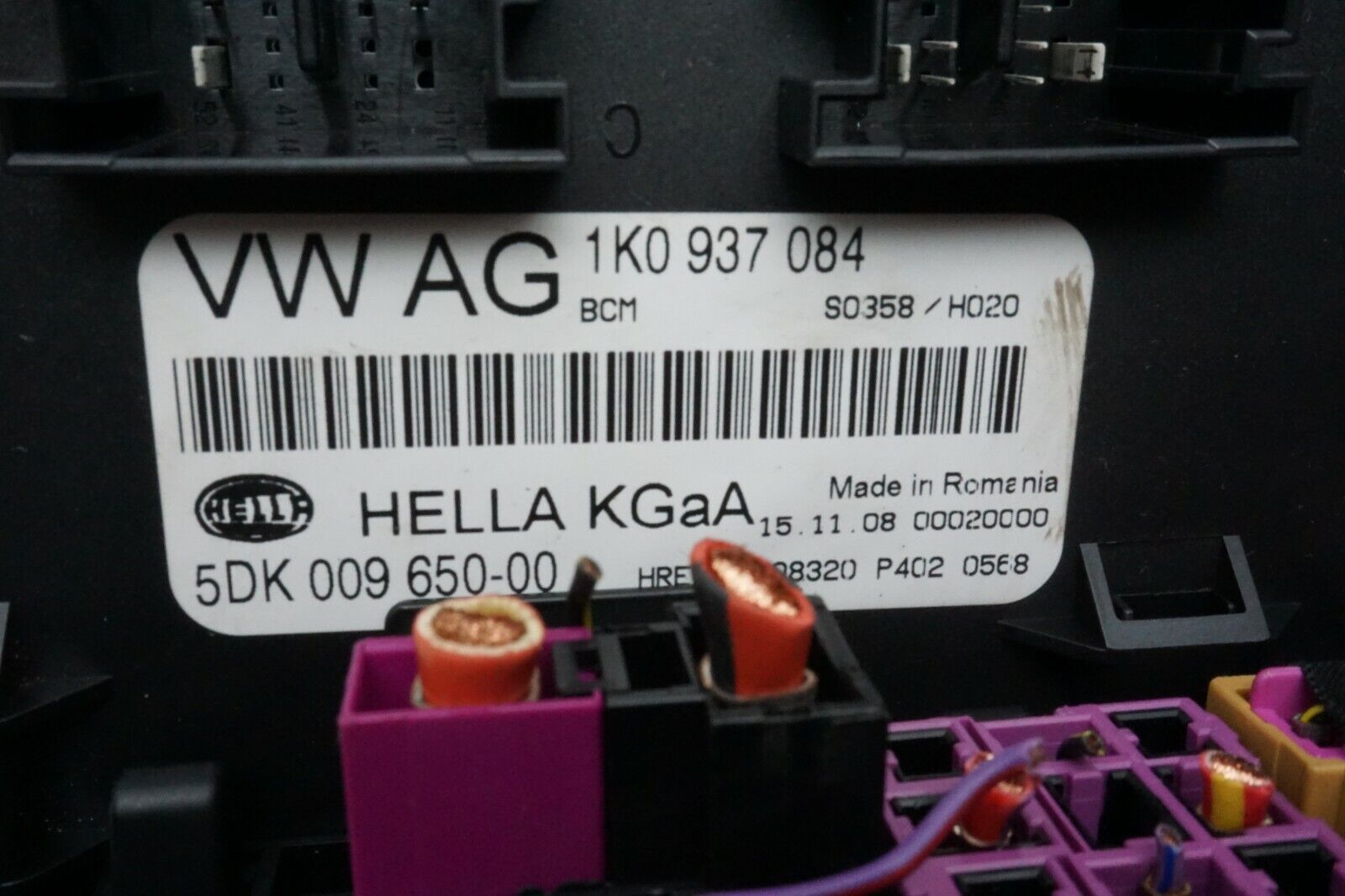 CENTRALITA MODULO CONFORT BCM VW VOLKSWAGEN 1K0937084 5DK009650 00 S0358 / H020 - Imagen 3