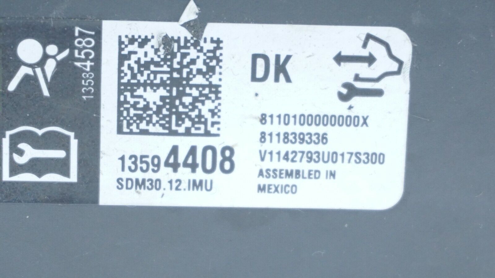 CENTRALITA ECU AIRBAG OPEL 13594408 13584587 - Imagen 3