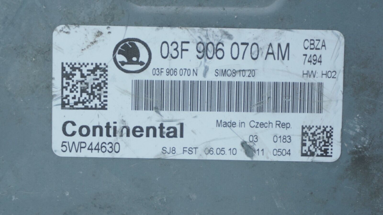 CENTRALITA ECU MOTOR VW 03F906070AM 03F 906 070 AM 03F906070N 5WP44630 SIMOS1020 - Imagen 3