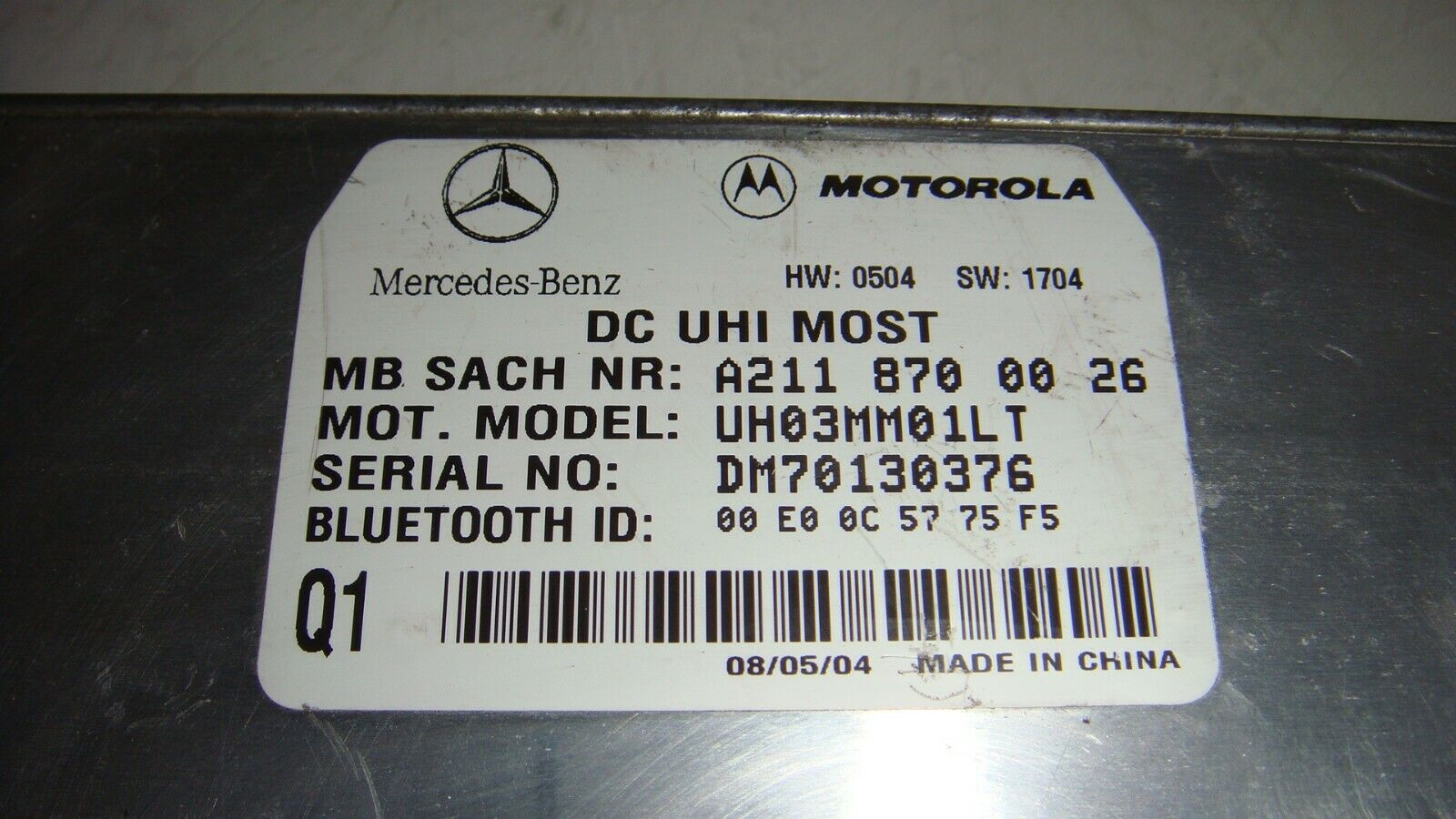 CENTRALITA TELEFONO BLUETOOTH CONTINENTAL MERCEDES A2118700026 A 211 870 00 26 - Imagen 3