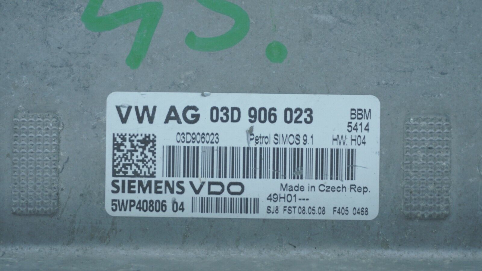 ECU MOTOR VW AUDI SEAT 03D906023 03D 906 023 5WP40806 04 5WP4080604 SIMOS 9.1 - Imagen 3