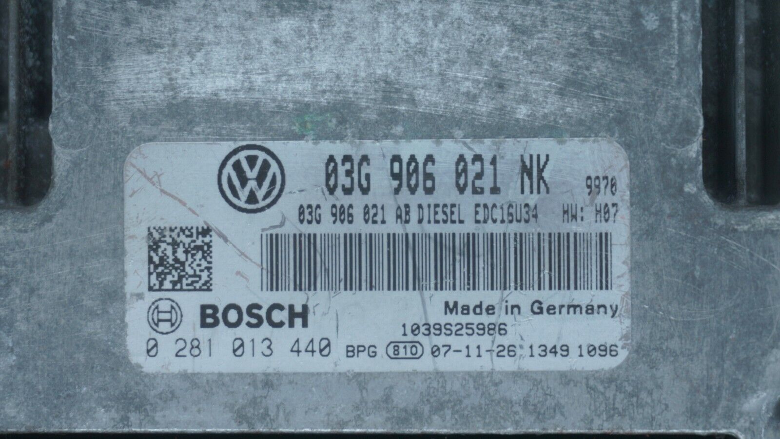 ECU MOTOR VW 0281013440 0 281 013 440 03G906021NK 03G 906 021 NK EDC16U34 - Imagen 3