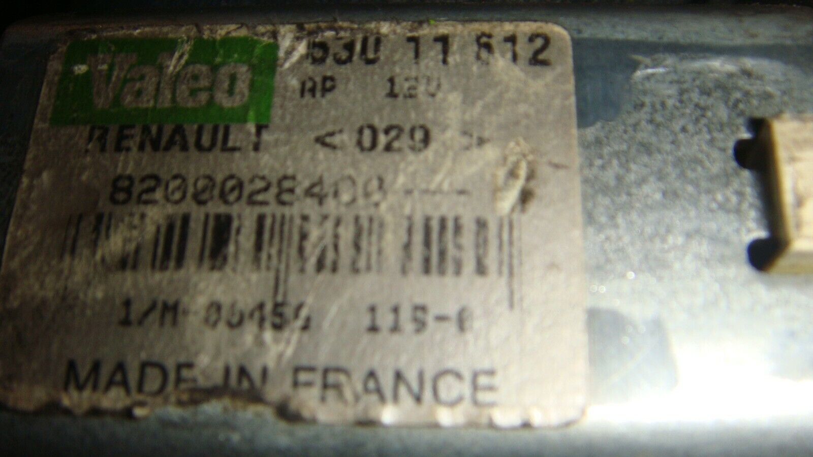 Motor Limpiaparabrisas Trasero RENAULT CLIO 8200028400 53011612 530 11 612 - Imagen 3