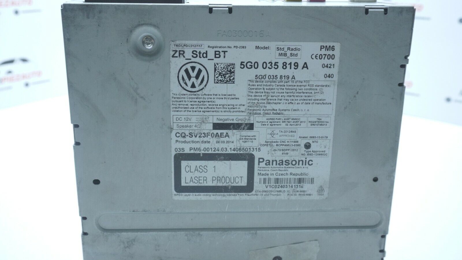 SISTEMA NAVEGACION GPS PANASONIC VW GOLF MK7 5G0035819A 5G0 035 819 A - Imagen 4